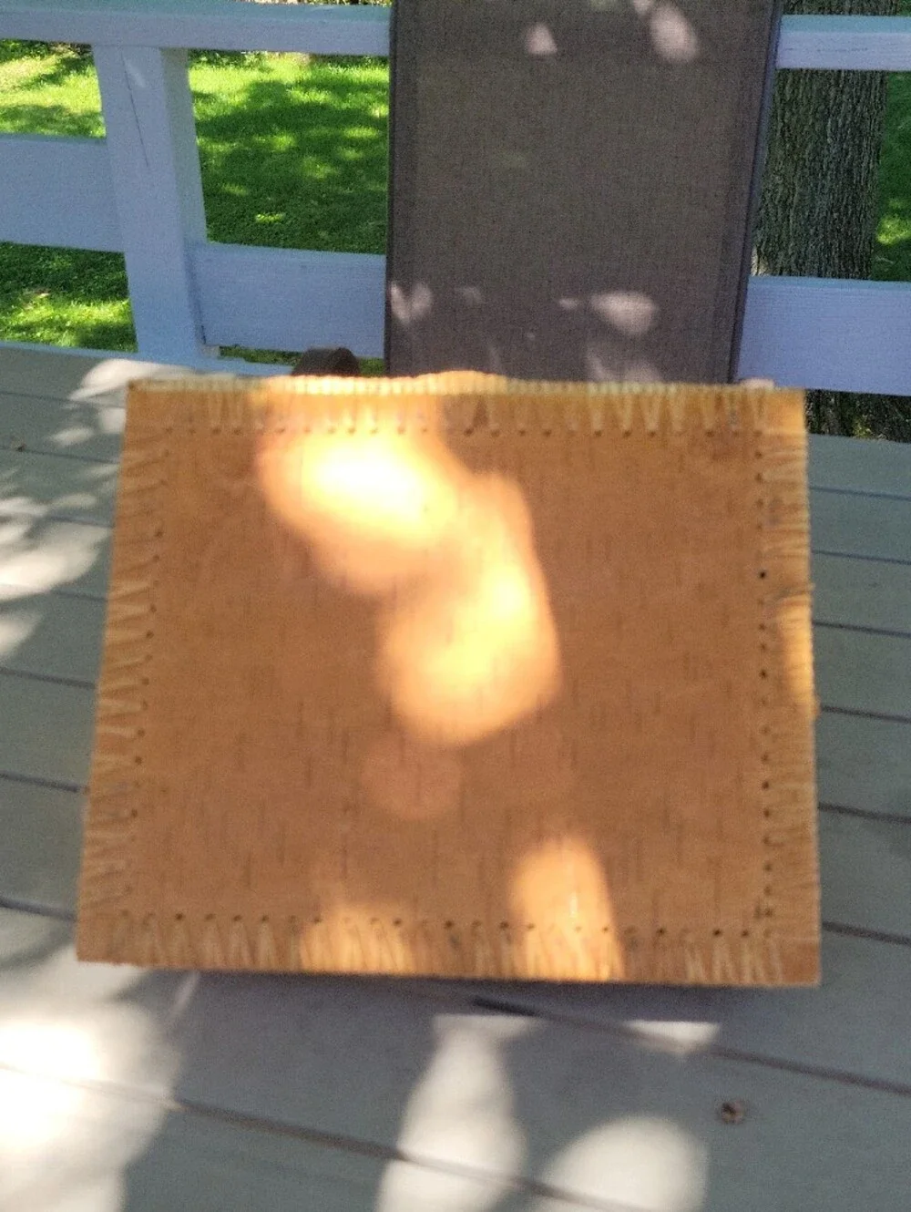BIRCH BARK BREAD BOX.